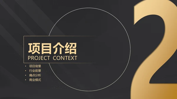 黑金质感项目战略商业计划书通用PPT模板