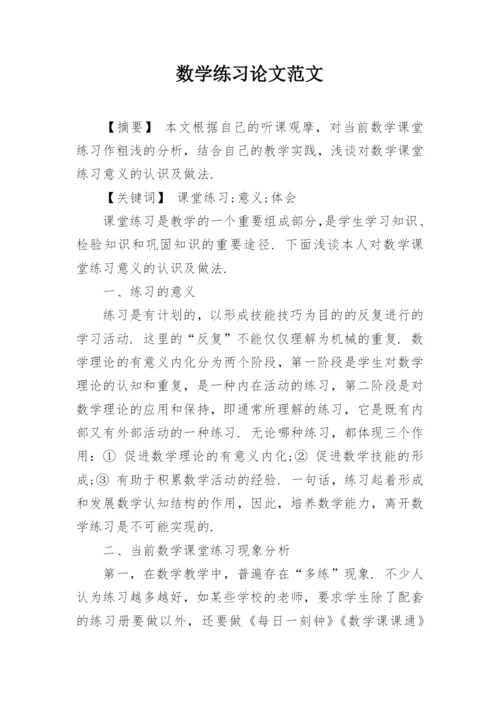 数学练习论文范文.docx