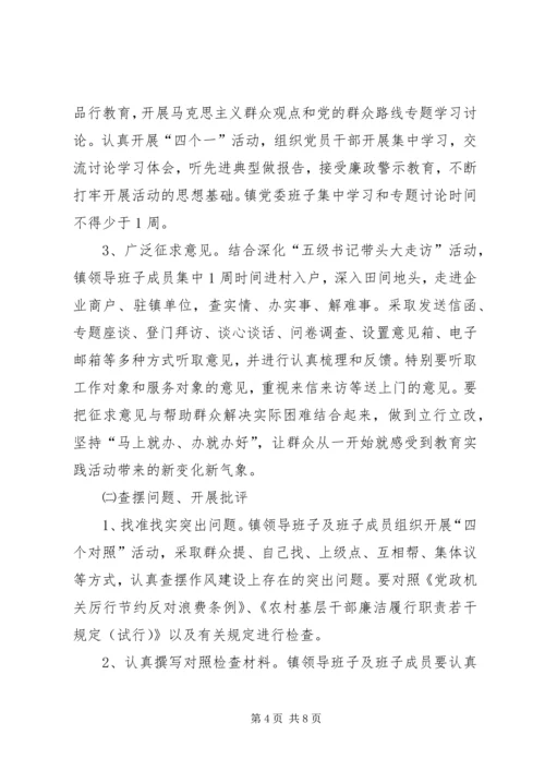 镇开展党的群众路线教育实践活动实施方案 (2).docx