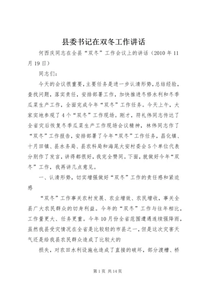 县委书记在双冬工作讲话 (2).docx