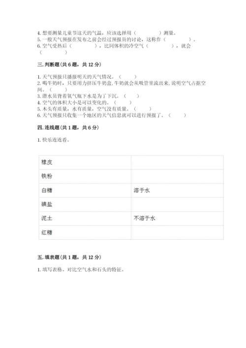 教科版三年级上册科学期末测试卷精品（考点梳理）.docx