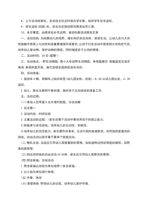 春游创新策划活动文案模板.docx
