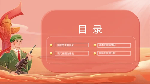 全民国防教育日PPT模板