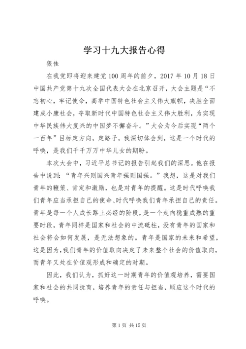 学习十九大报告心得 (14).docx