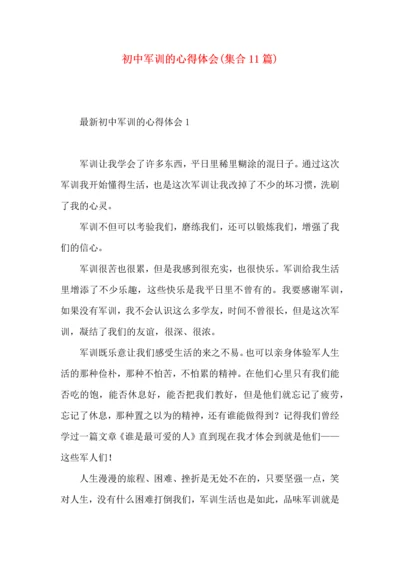 初中军训的心得体会(集合11篇).docx