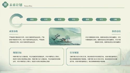 绿色中国风工作总结汇报通用PPT模板