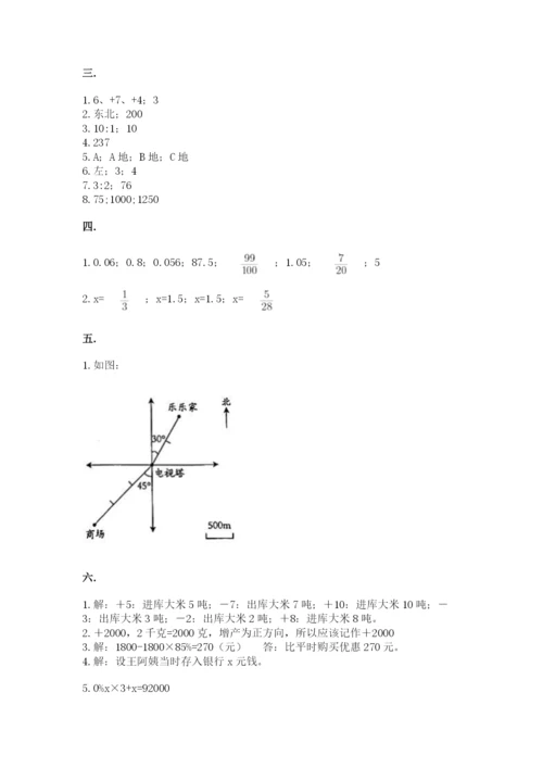 苏教版六年级数学小升初试卷精品附答案.docx