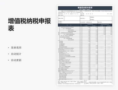 增值税纳税申报表