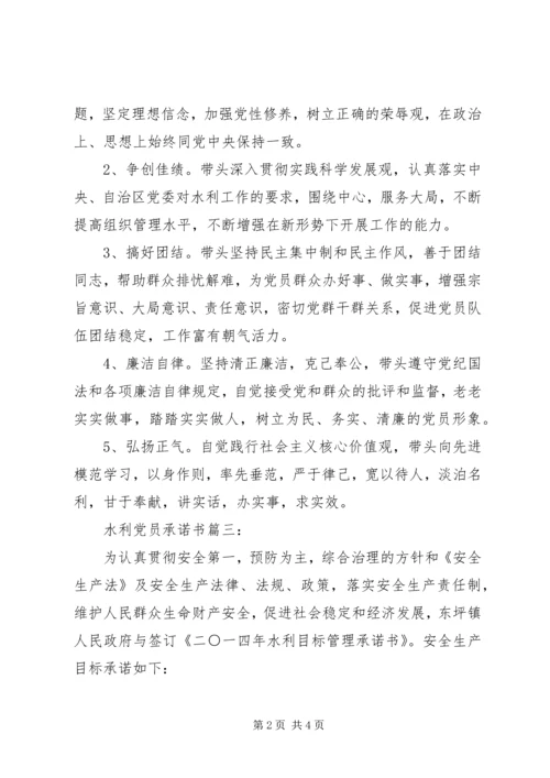 水利党员承诺书3篇 (2).docx