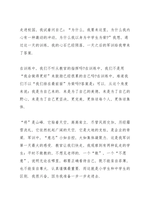 初中军训个人总结10篇.docx