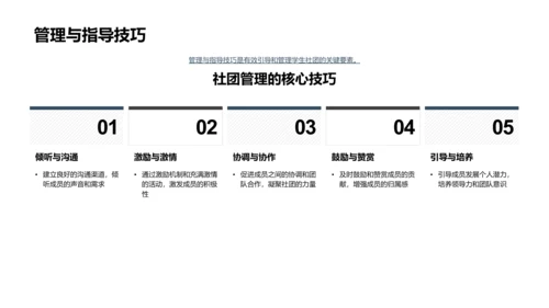 优化学生社团管理PPT模板