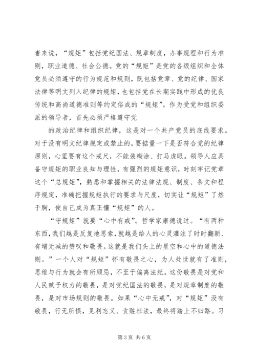 讲政治守规矩个人心得 (4).docx