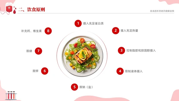红色简约医疗透析患者健康宣教课件PPT护理