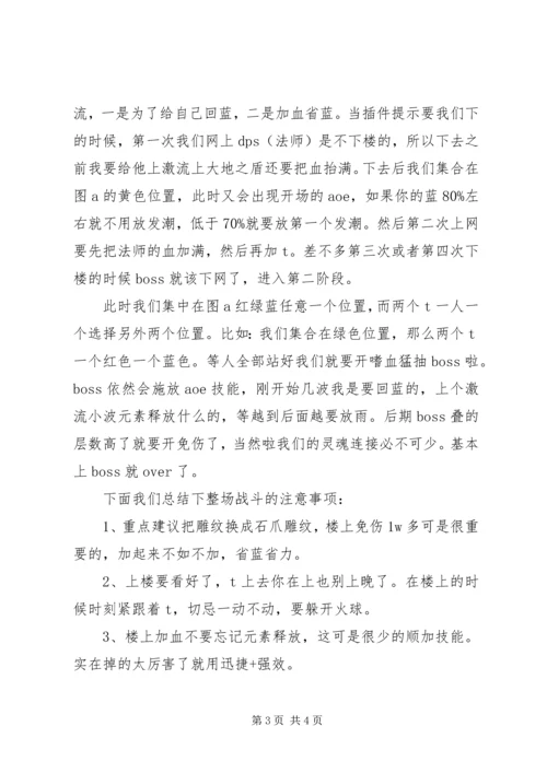 打魔兽的一点心得体会 (2).docx