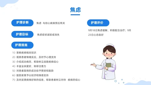 蓝色插画风酮症酸中毒护理查房培训
