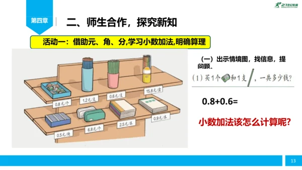 人教版小学数学《简单的小数加减法》（三年级下册）说课课件 (共26张PPT)