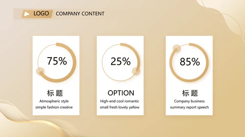 金色项目商业计划书PPT动态模板