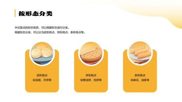 黄色简约中式面点介绍PPT模板