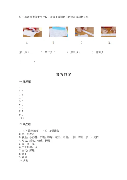教科版一年级上册科学期末测试卷带答案（培优b卷）.docx