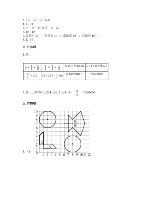 小学六年级上册数学期末测试卷附完整答案【典优】.docx