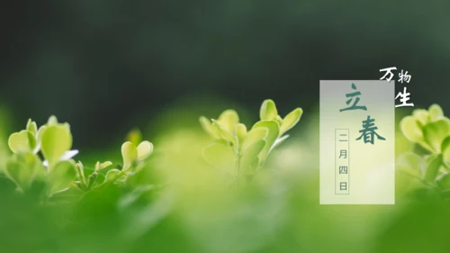 立春春景通用PPT模板
