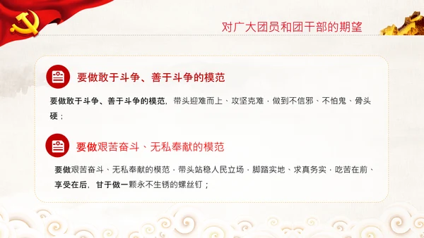 在庆祝共青团成立100周年大会上的讲话PPT
