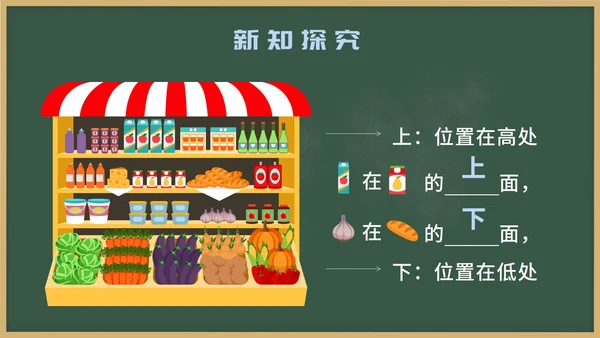 人教版一年级上册第二课位置PPT模板