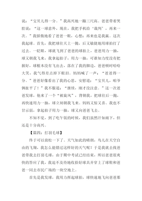 有关打羽毛球的作文.docx