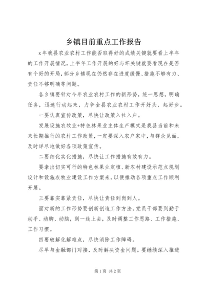 乡镇目前重点工作报告.docx