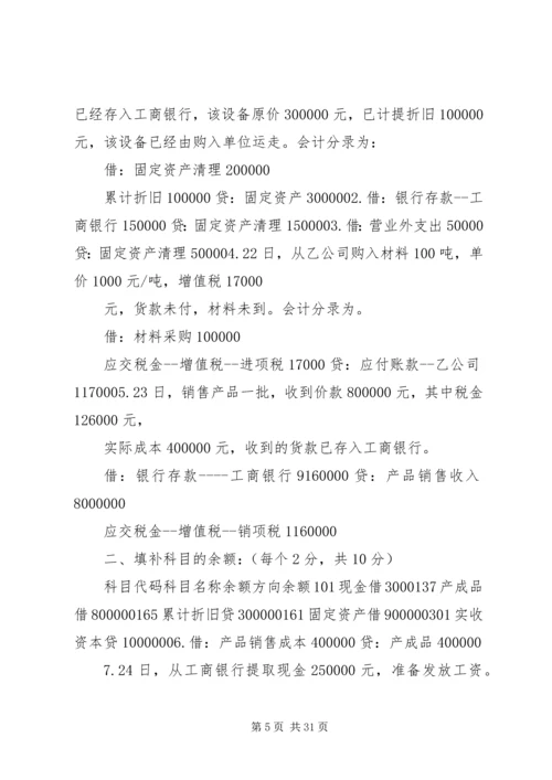 会计电算化实务题[5篇范例].docx