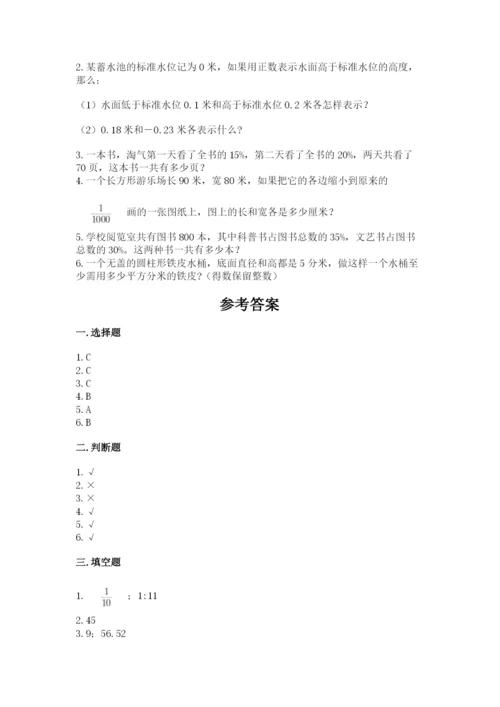 田阳县六年级下册数学期末测试卷精品有答案.docx