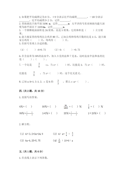 小学六年级数学摸底考试题精品【夺分金卷】.docx