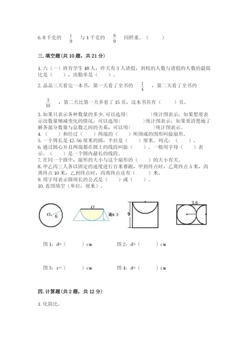 2022年人教版六年级上册数学期末测试卷完美版.docx