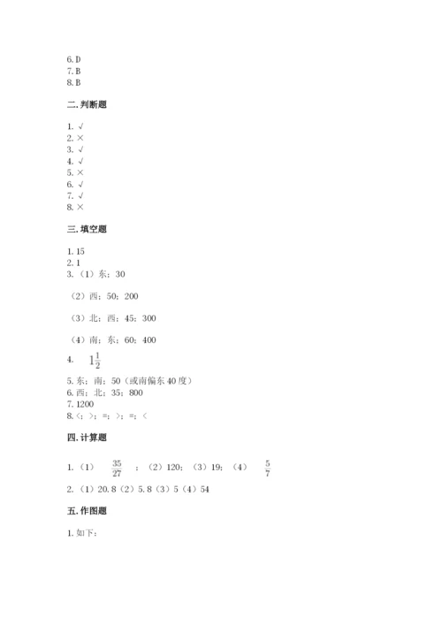 人教版六年级上册数学期中测试卷精品【夺冠系列】.docx