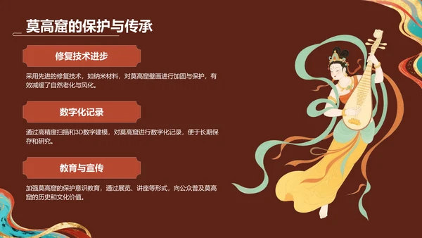 红色国潮风敦煌文化与历史遗迹介绍PPT模板