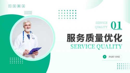 绿色商务风医疗健康服务提升行动计划PPT模板