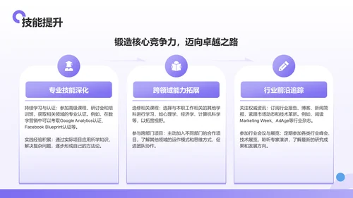 紫色扁平风大学生职业生涯规划PPT模板