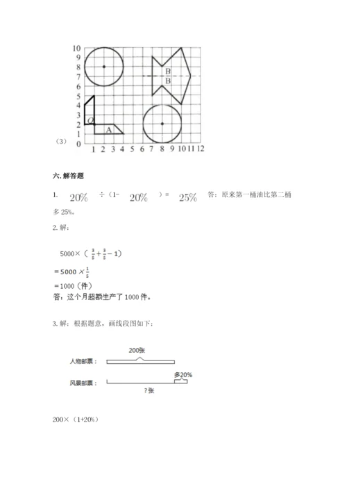 2022六年级上册数学期末考试试卷【研优卷】.docx