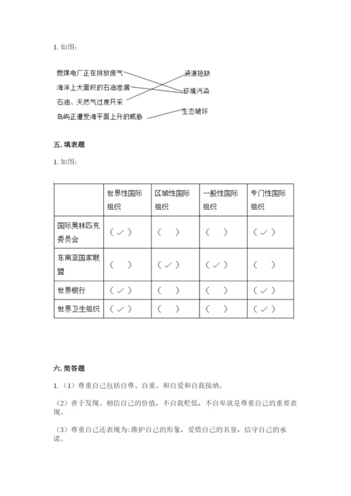 部编版道德与法治六年级下册期末测试卷及完整答案【考点梳理】.docx