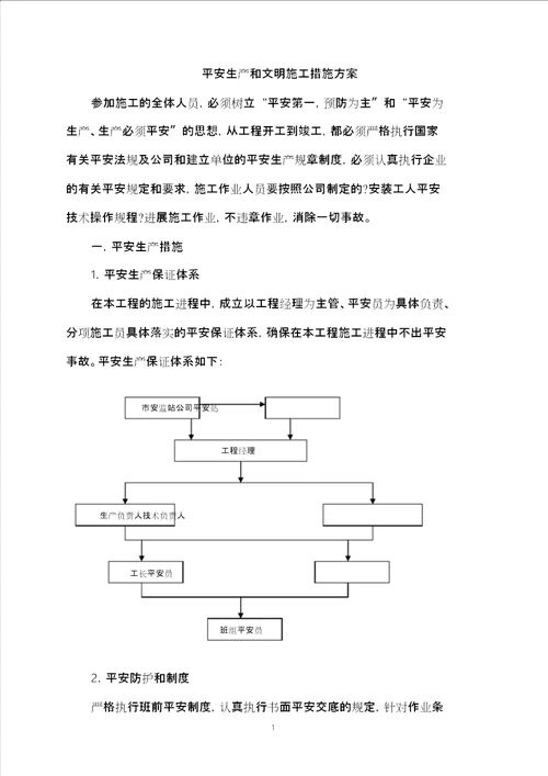 安全生产文明施工措施