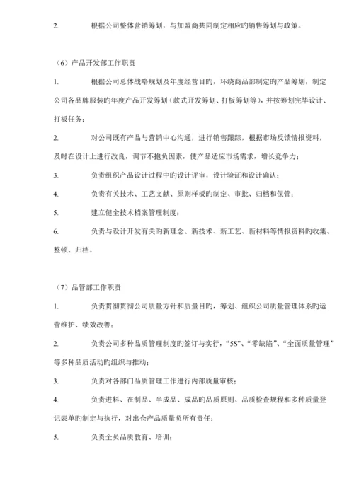服饰企业组织管理全新规章新版制度.docx