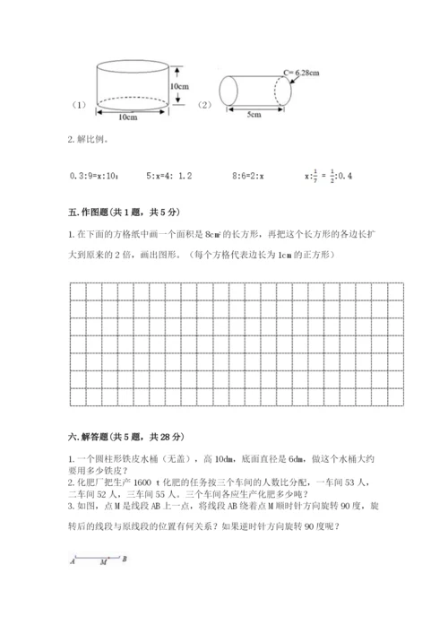 北师大版六年级下册数学期末测试卷及答案【有一套】.docx