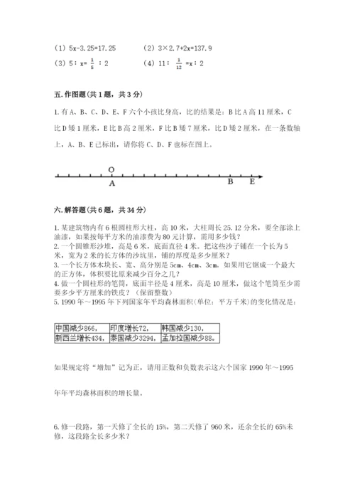 六年级下册数学期末测试卷含完整答案【考点梳理】.docx
