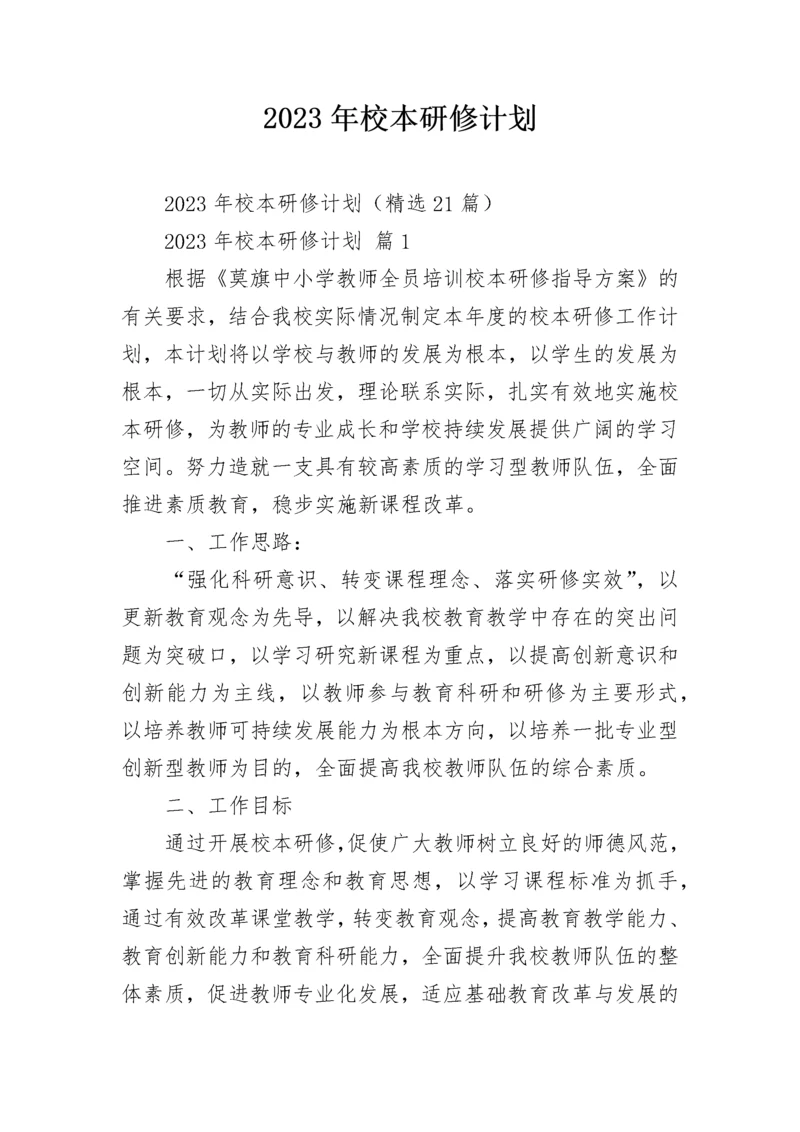2023年校本研修计划.docx