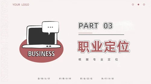 手绘卡通大学生职业生涯规划ppt