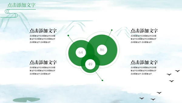 绿意山水中国风端午节习俗介绍通用PPT模板
