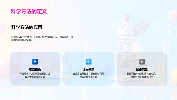 初中科学实验课PPT模板