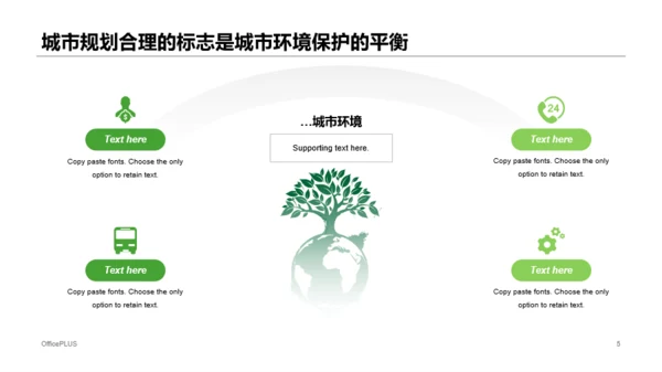 绿色插画城市规划与环志保护知识培训课件PPT下载