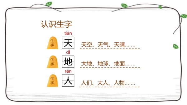 1 天地人   课件