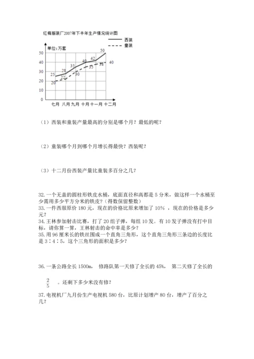 六年级小升初数学解决问题50道附答案【巩固】.docx